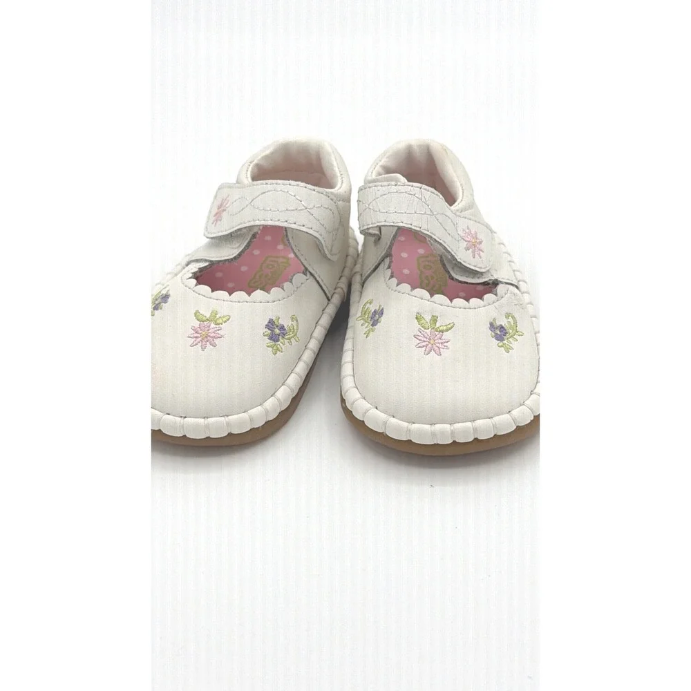 Teeny Toes Toddler Girls Size‎ 3 White Floral Mary Jane Shoes Casual Dressy